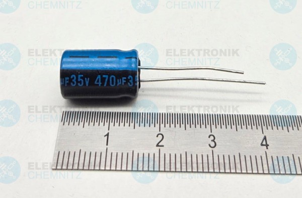 Elektrolytkondensator radial 470µF 35V 105°C RM 5mm